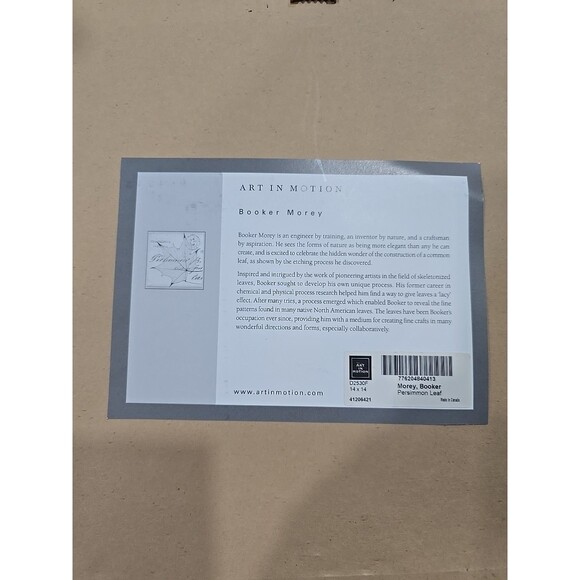 Persimmon Leaf Booker Morey Framed Art Print 13x13 SIGNED RARE - Picture 5 of 9